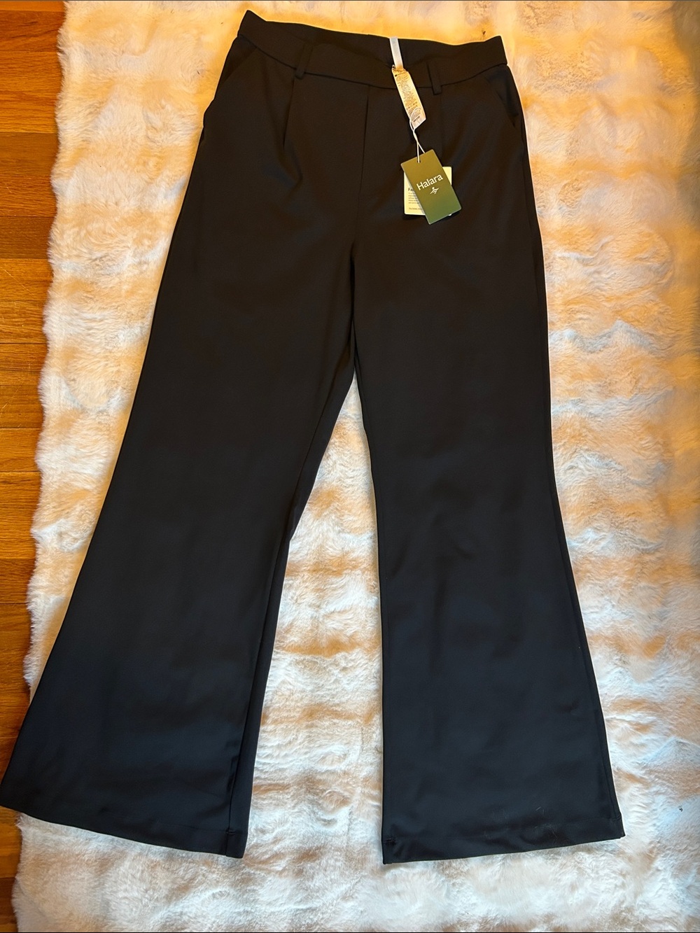 Halara Black Wide-Leg Trousers